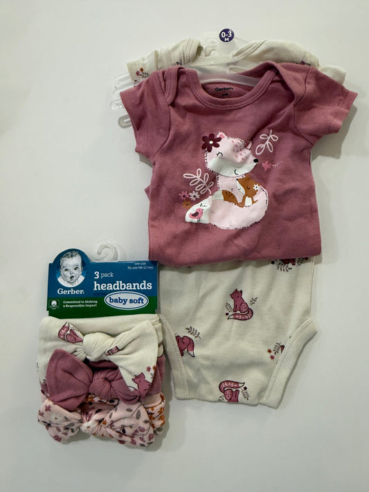 #50 • Girls • Gerber • 0-3 Months •  NWT