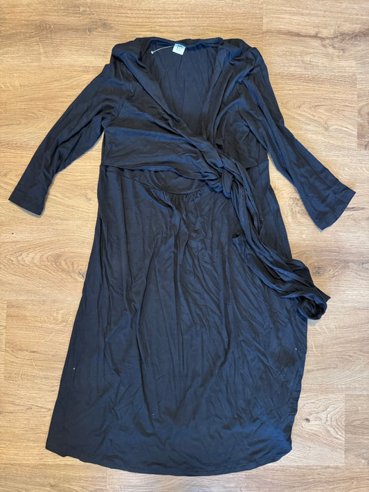 Seller #114 Gap long sleeve faux wrap maternity dress black size medium
