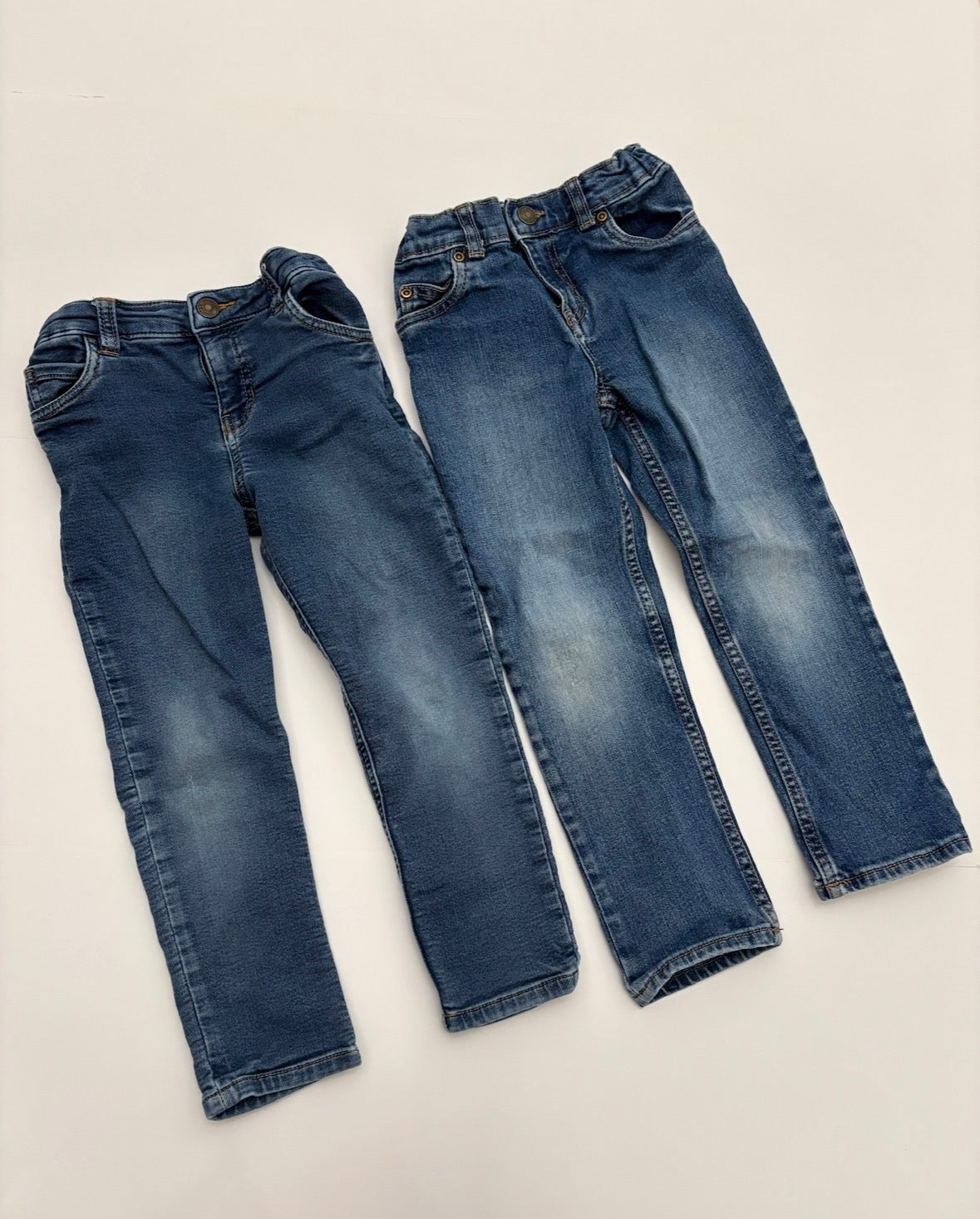 #121 boys 5T Carter's set of 2 jeans with inside adjusters, GUC