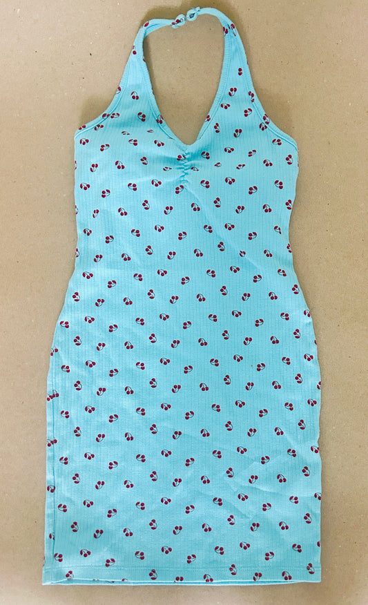 #15 Art Class M (8) Cherry Halter Dress