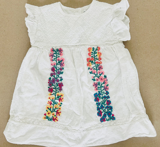 #15 Zara 18-24m Embroidered Dress (washed never worn)