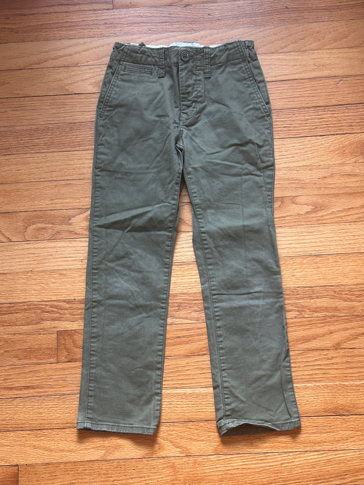 #163 Gap Kids Olive Khakis - size 7 - EUC
