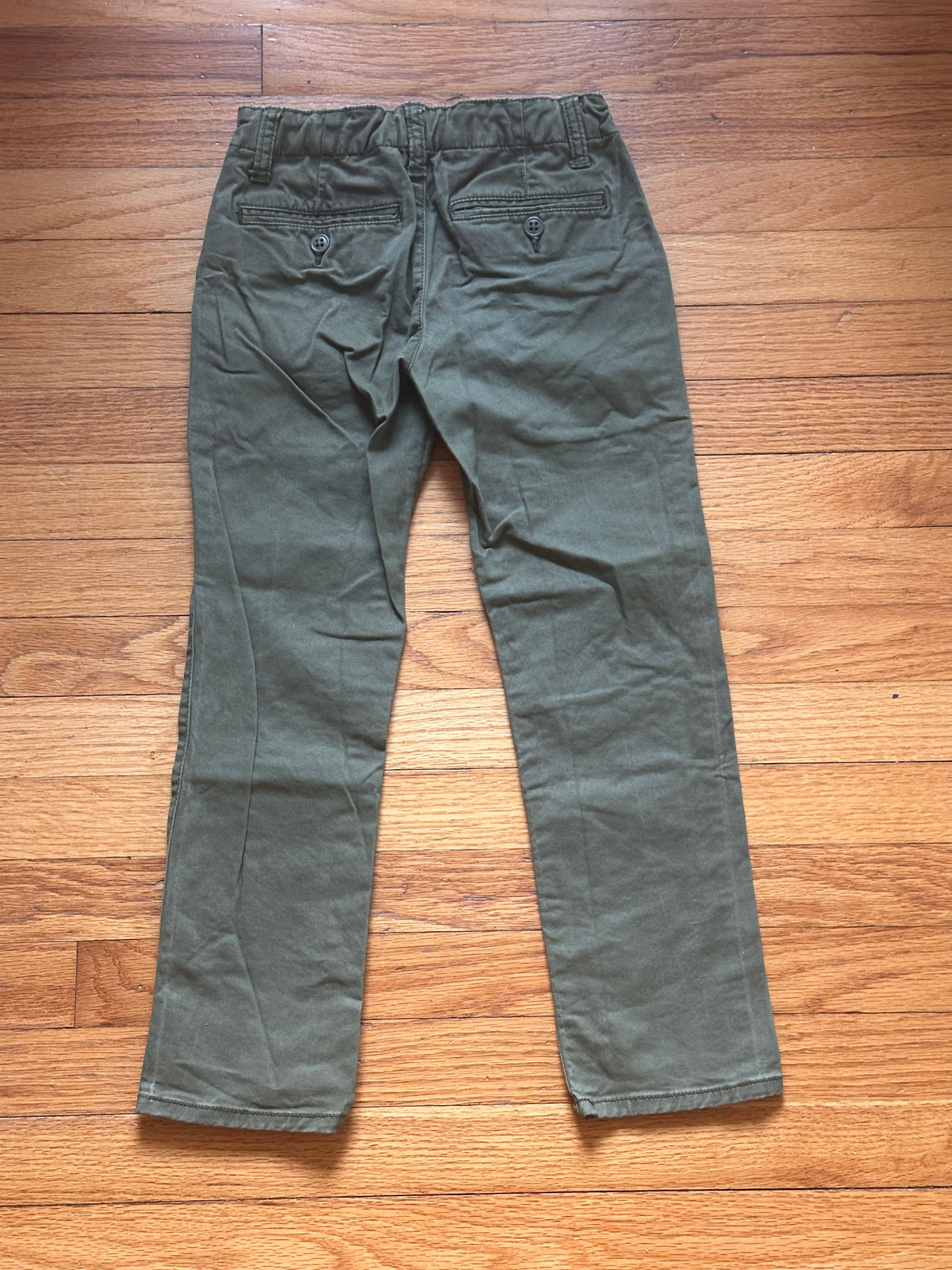 #163 Gap Kids Olive Khakis - size 7 - EUC