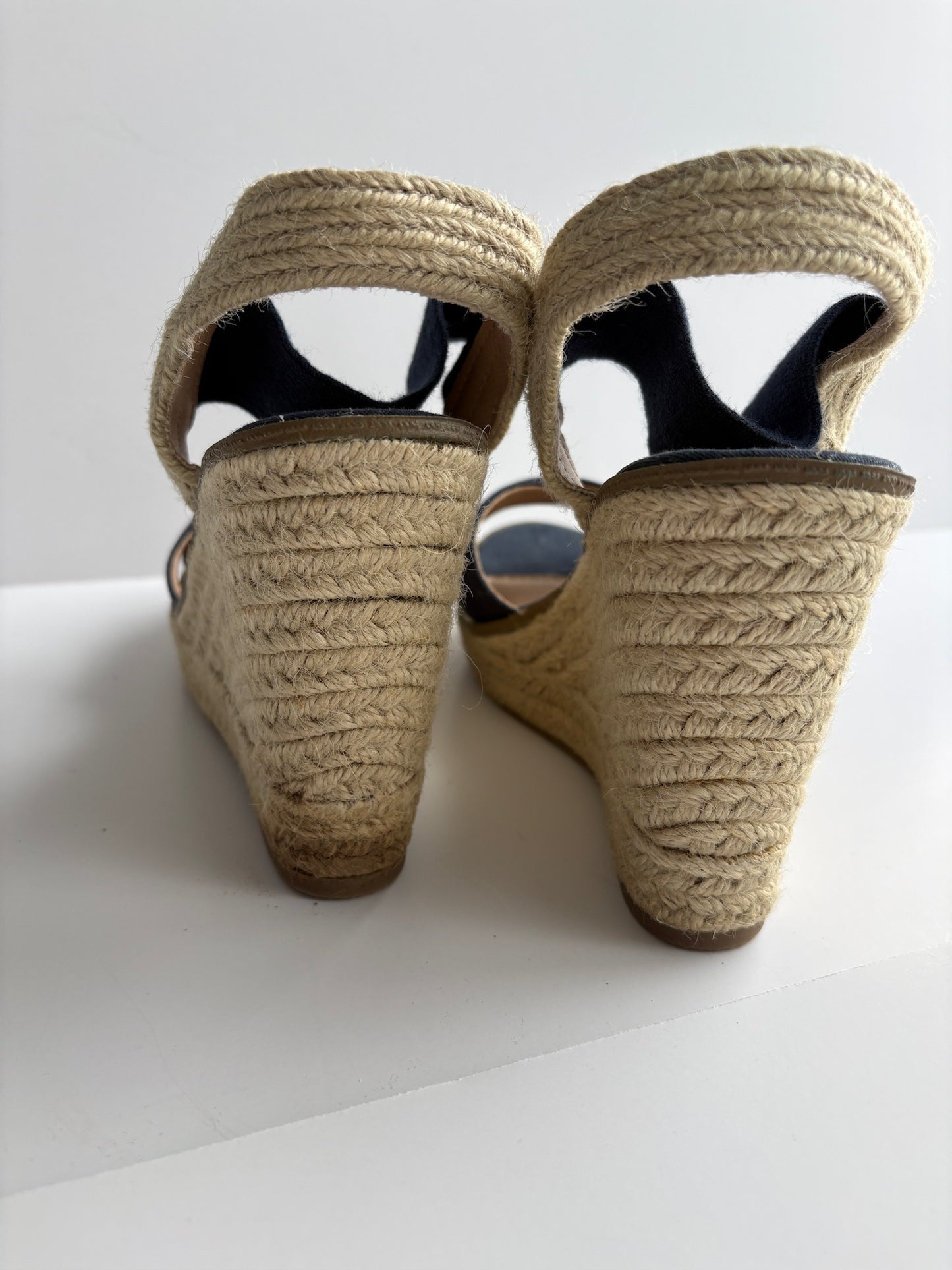 Seller #105 - Size 8 Women's Navy Merona Wedge Sandals GUC