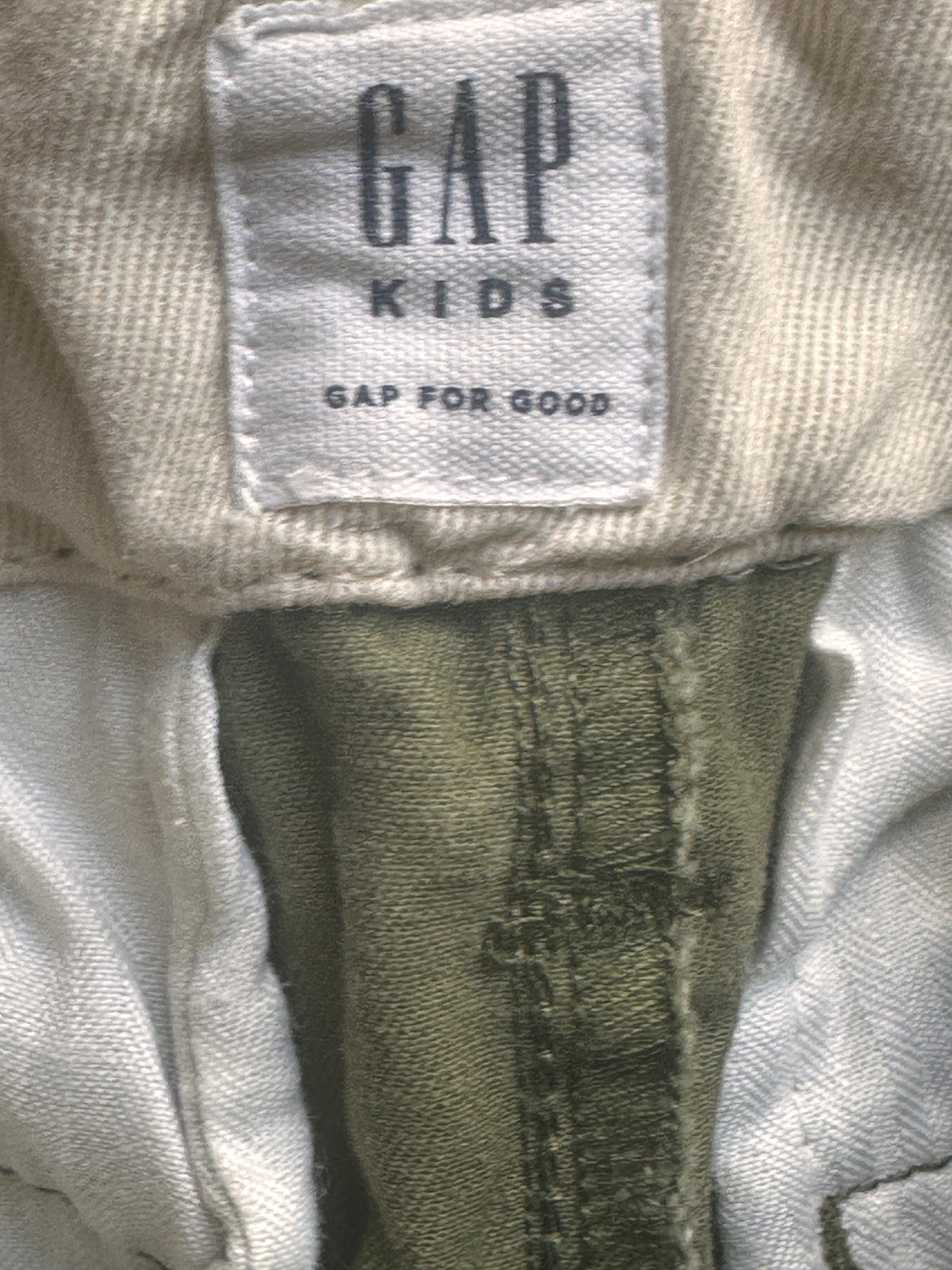 #163 Gap Kids Olive Khakis - size 7 - EUC
