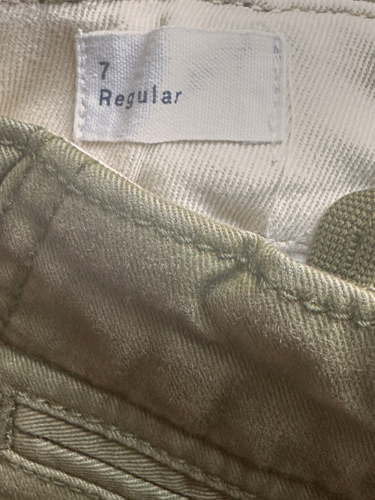 #163 Gap Kids Olive Khakis - size 7 - EUC