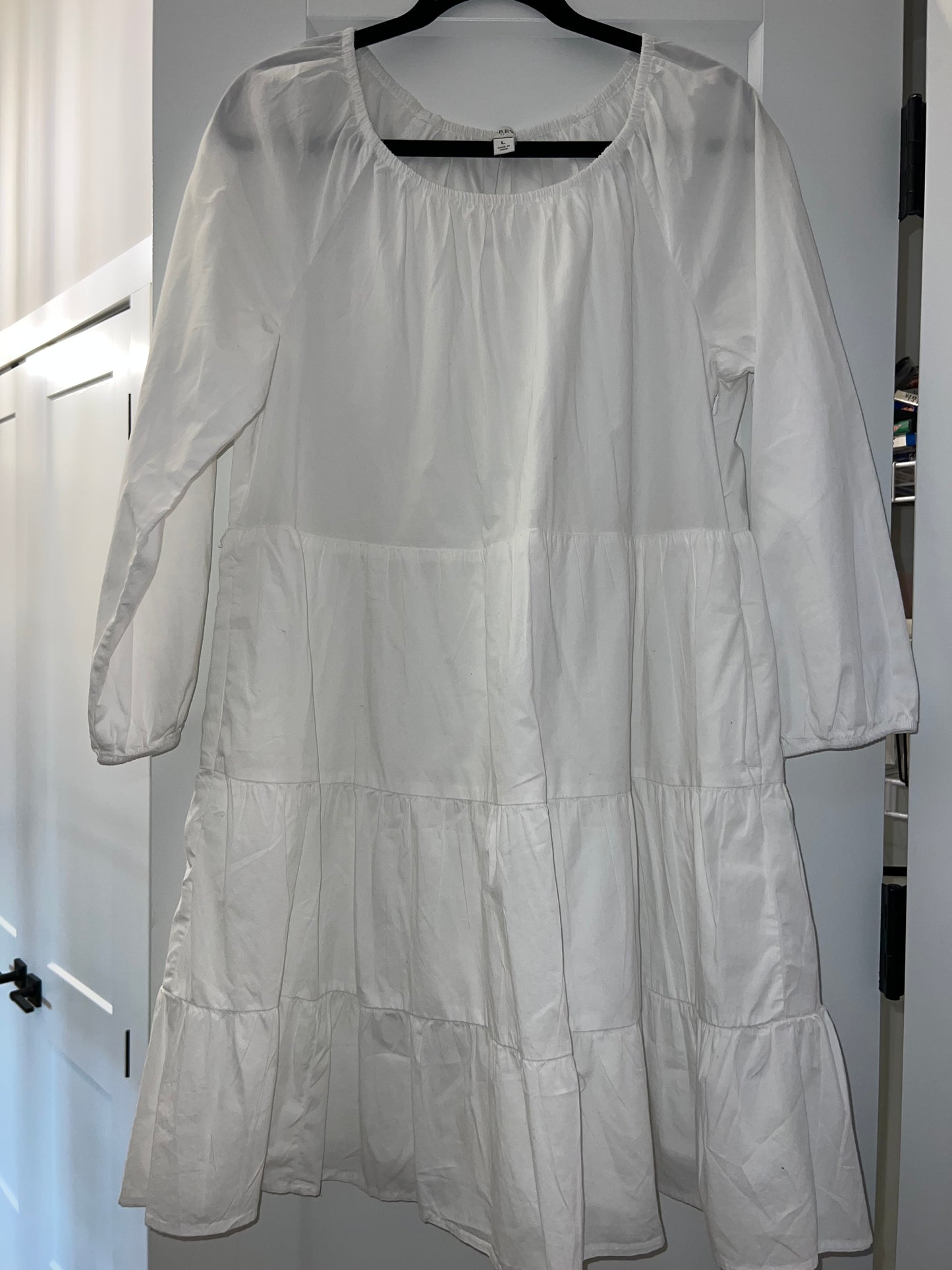 Womens Large Jcrew white dress, nwt