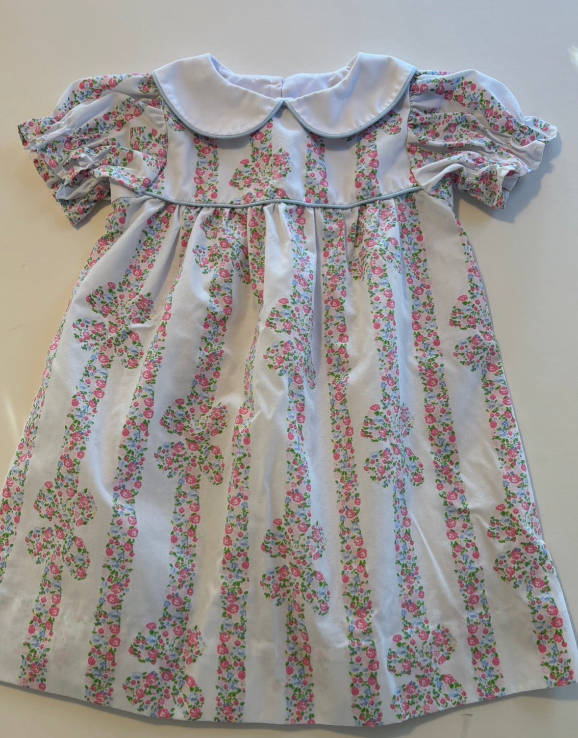 #75 Beaufort Bonnet White Floral Dress 2T