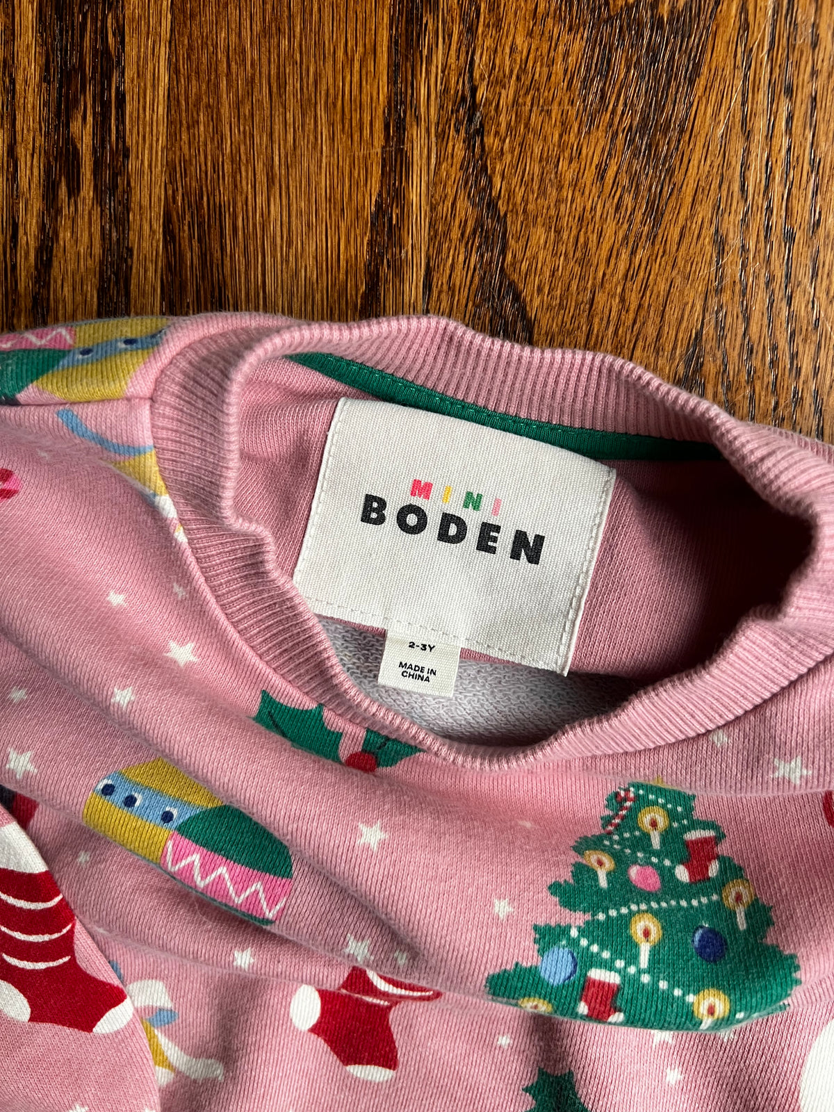 Seller #115 - Boden Girls 2-3Y Pink Christmas Sweatshirt, VGUC