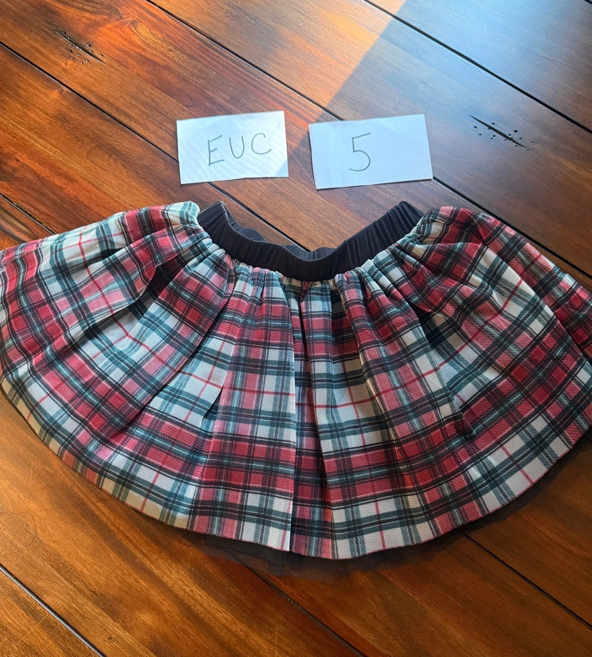 #51 REDUCED Little Sleepies Size 5 Bamboo and Tulle Holiday Skirt