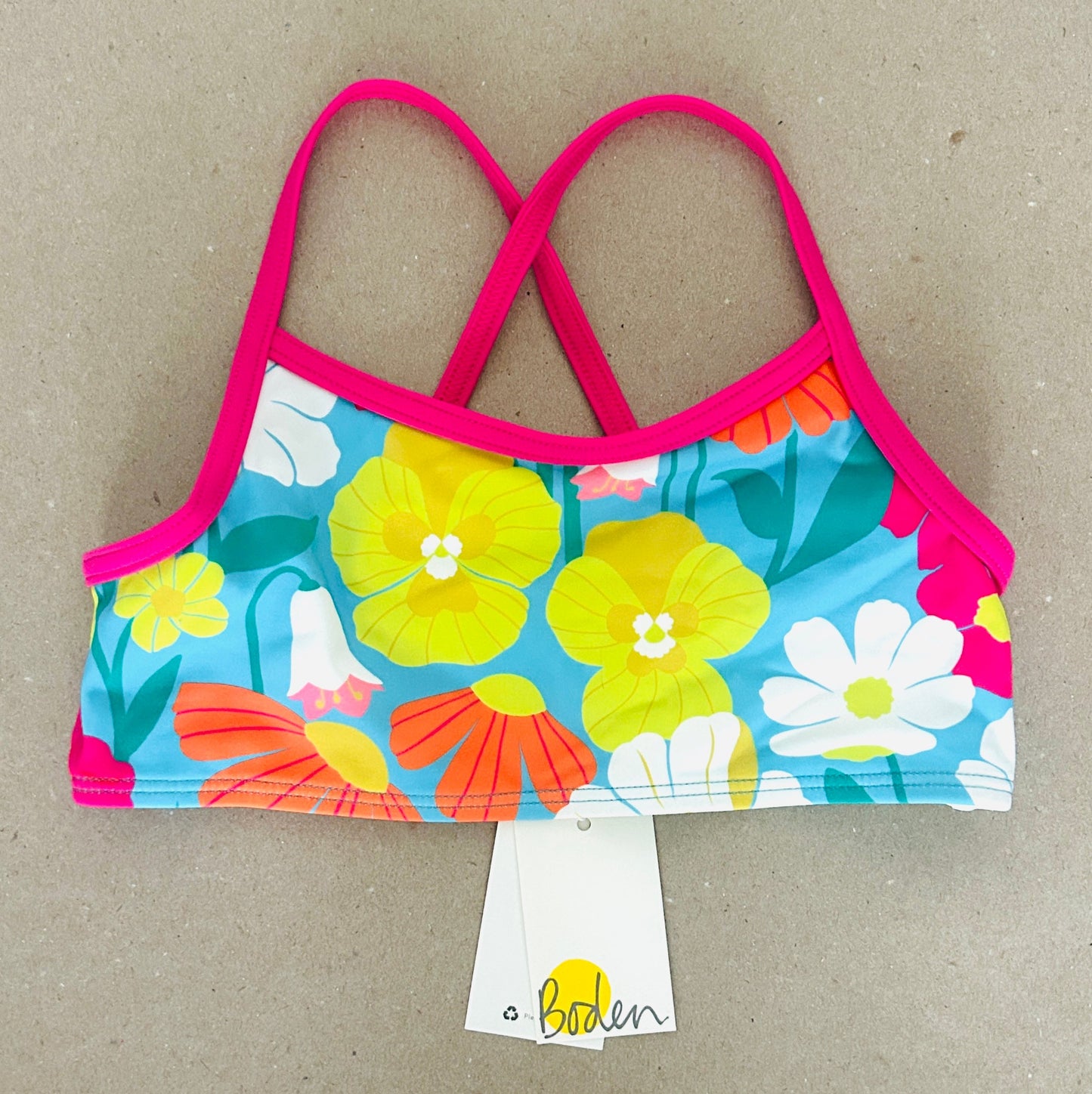 #15 Boden 6/7 NWT Floral Swim Top