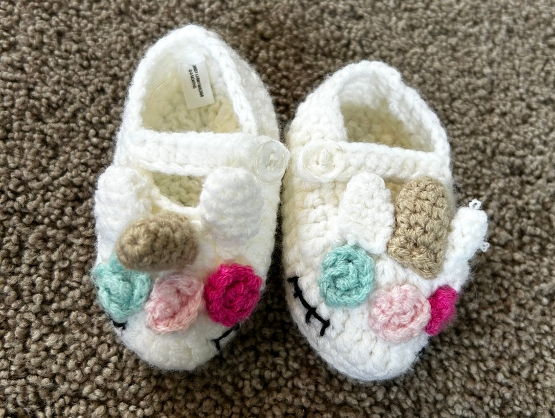 #35  Infant crochet unicorn booties