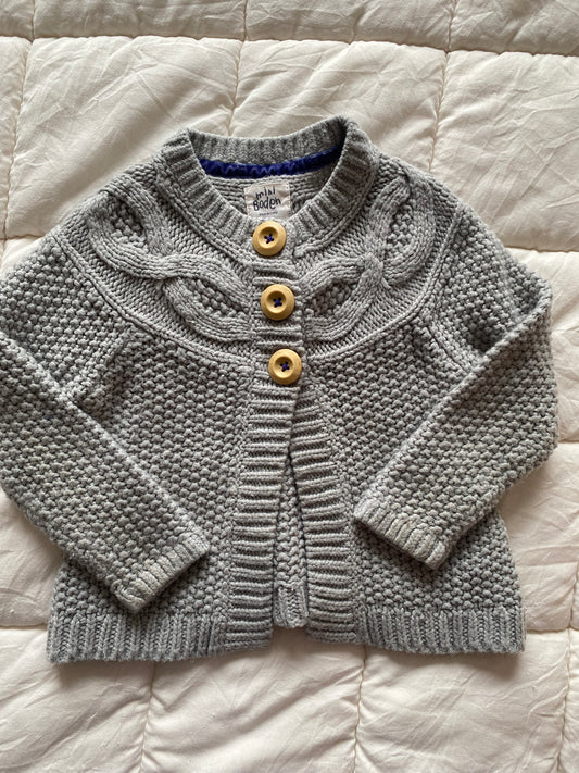 Seller 59 Baby Boden girls 1.5-2 yr gray cardigan