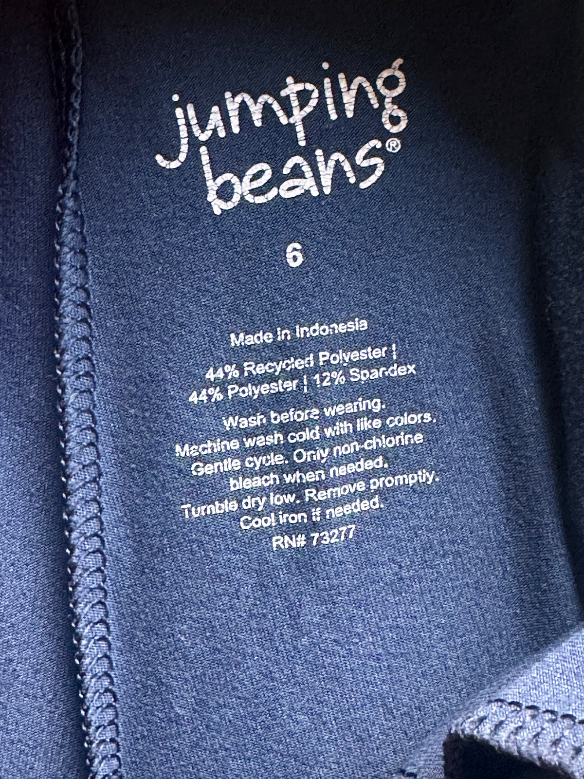 #163 Set of 2 Jumping Beans Active Joggers (gray & navy) - size 6 - EUC