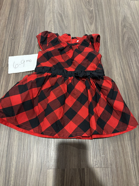 #138 - 6-9 Mo - EUC Carters - Christmas Plaid Dress - PU 45236