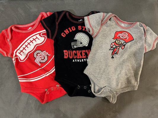 Seller 128 - REDUCED Ohio State Onesie Bundle 0-3M