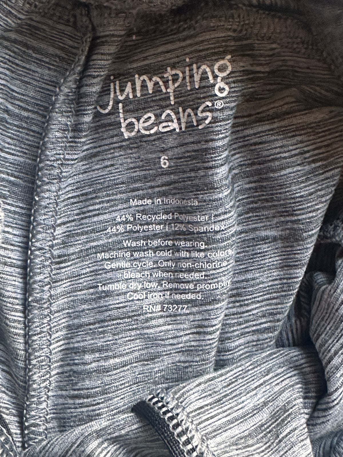#163 Set of 2 Jumping Beans Active Joggers (gray & navy) - size 6 - EUC