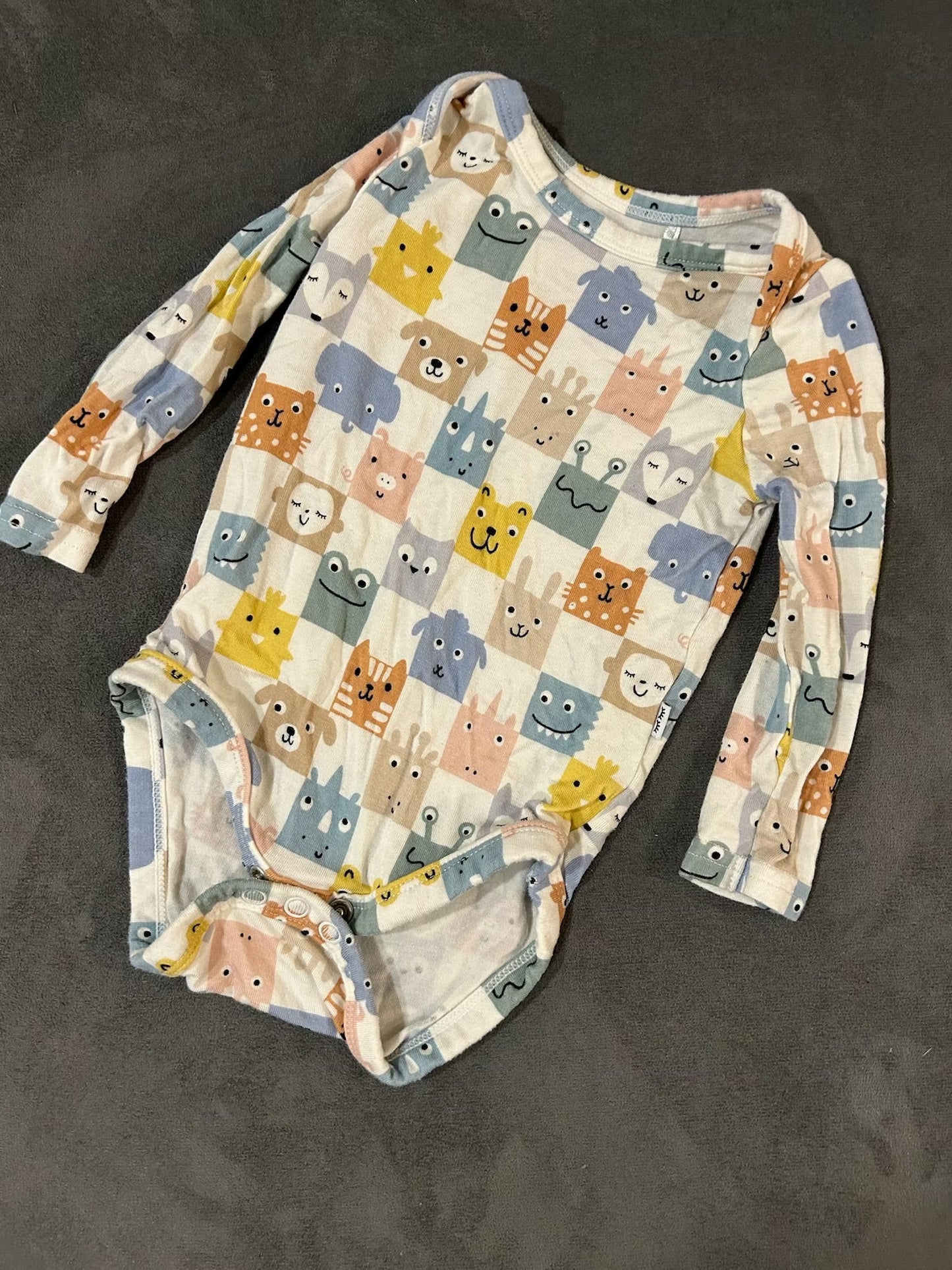 Seller 128 - REDUCED Little Sleepies Checkmates Onesie 0-3M