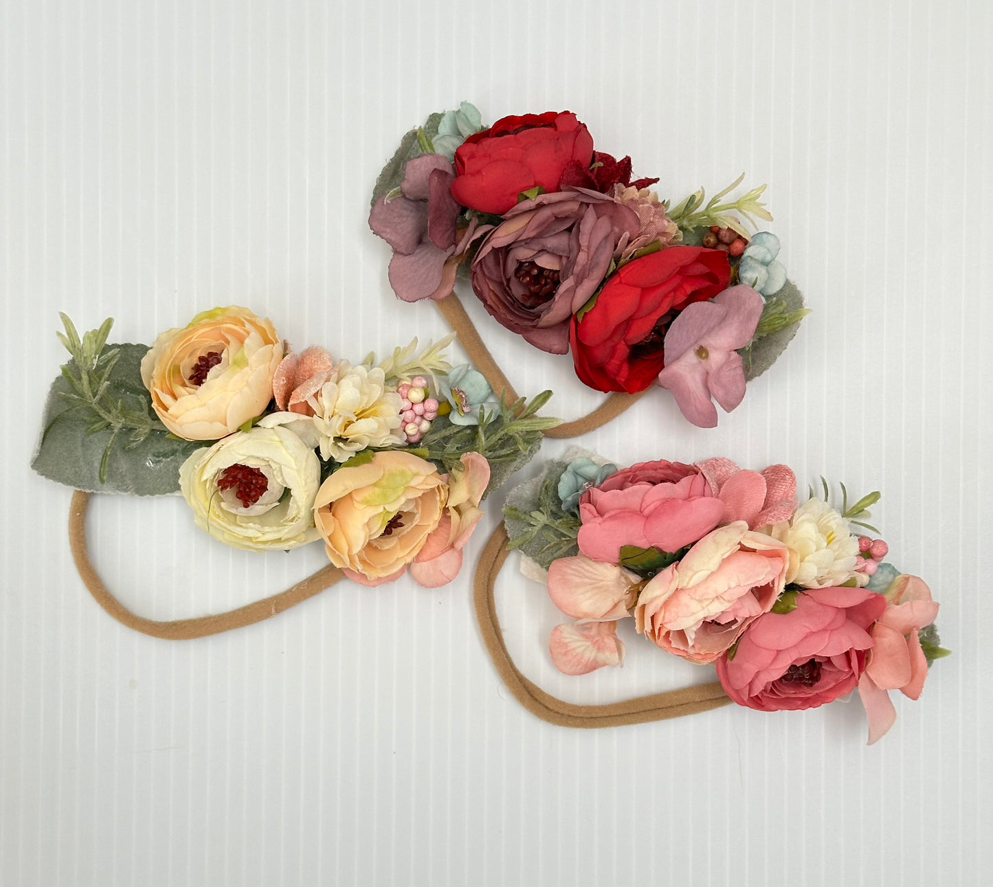 Baby girl Floral Nylon bow set (3)