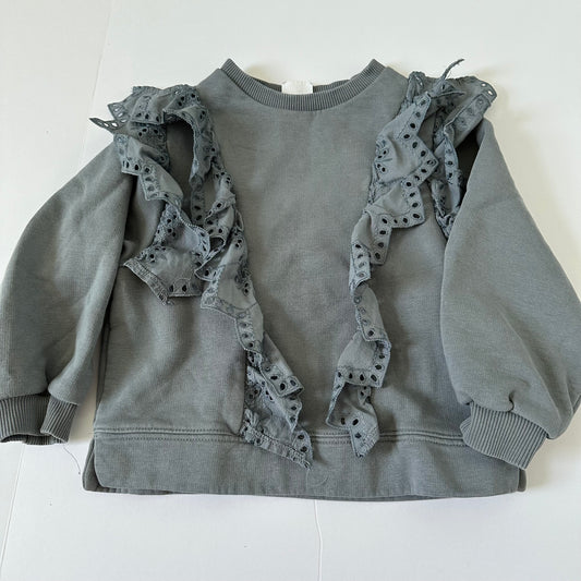 #86B Zara gray sweatshirt girls 6 (but fits like a 5)