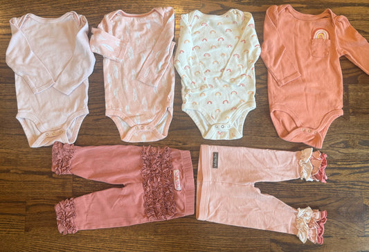 Seller #172 Matilda Jane, Ruffle Butts, Cloud Island Girls Set Size 6-12 m