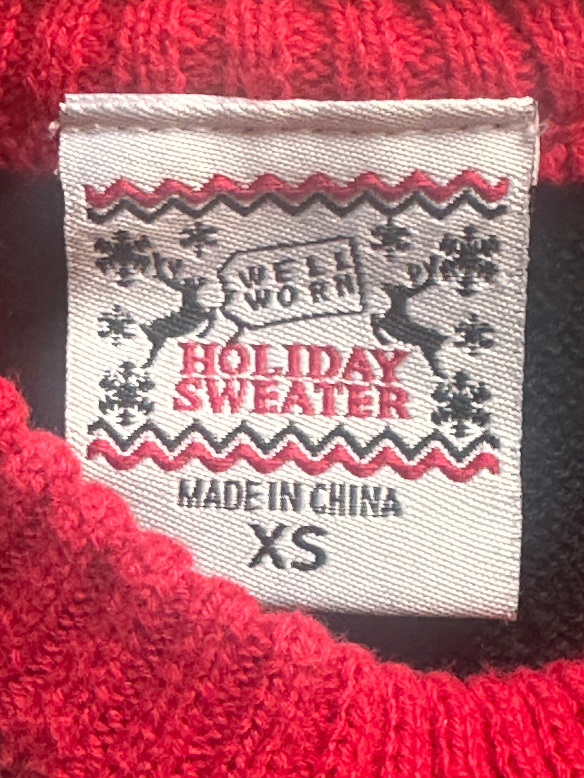 #163 Well Worn Flip Sequin Santa Sweater - size XS (fits like 5/6) - VGUC