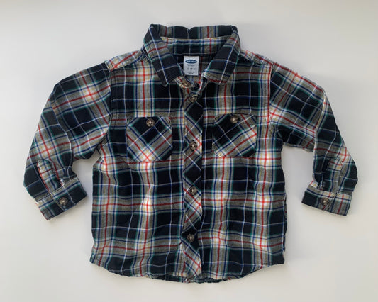Boys 12-18 Months Old Navy Plaid Flannel Shirt