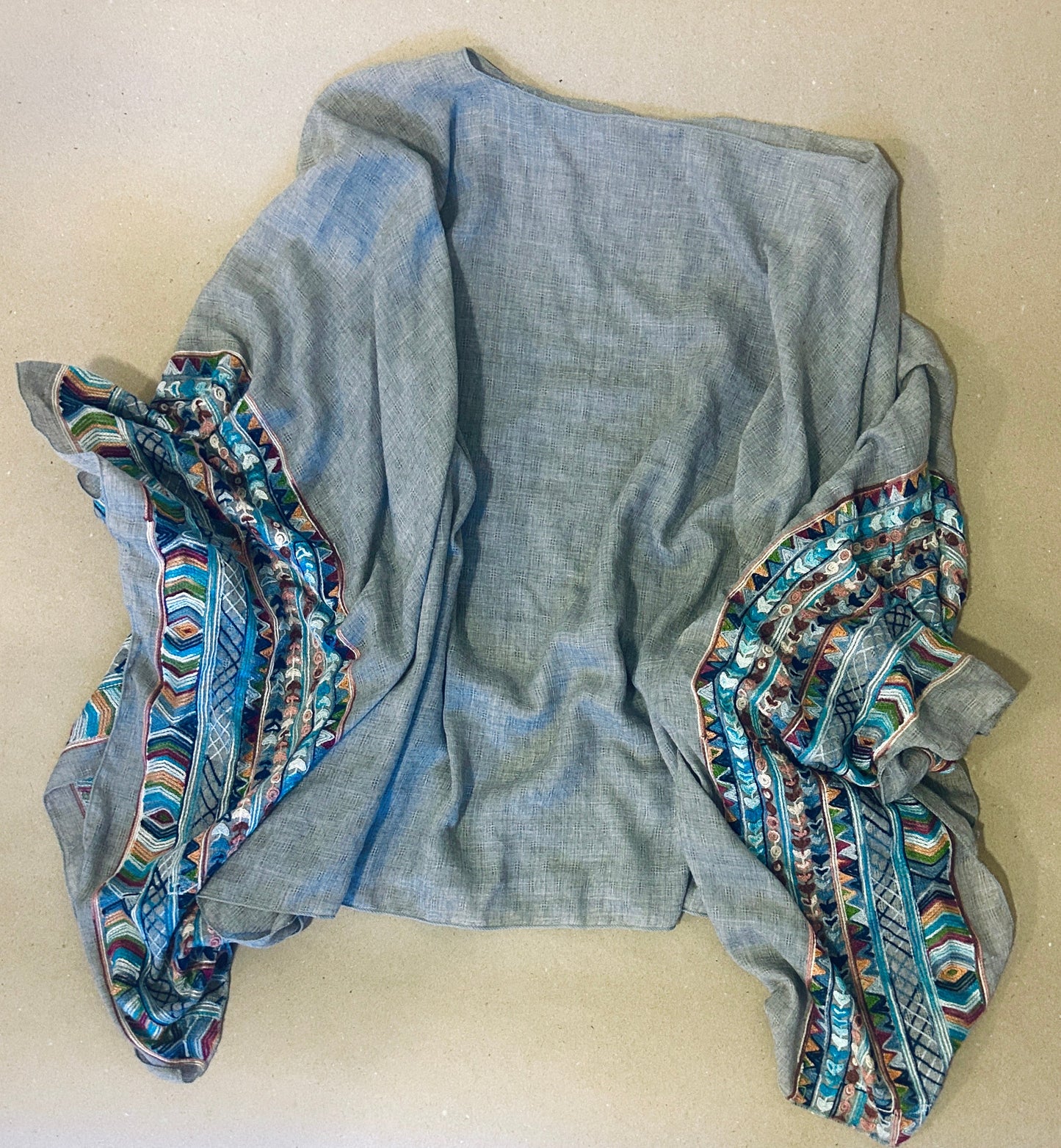 #15 NWOT One Size Boutique Embroidered Poncho