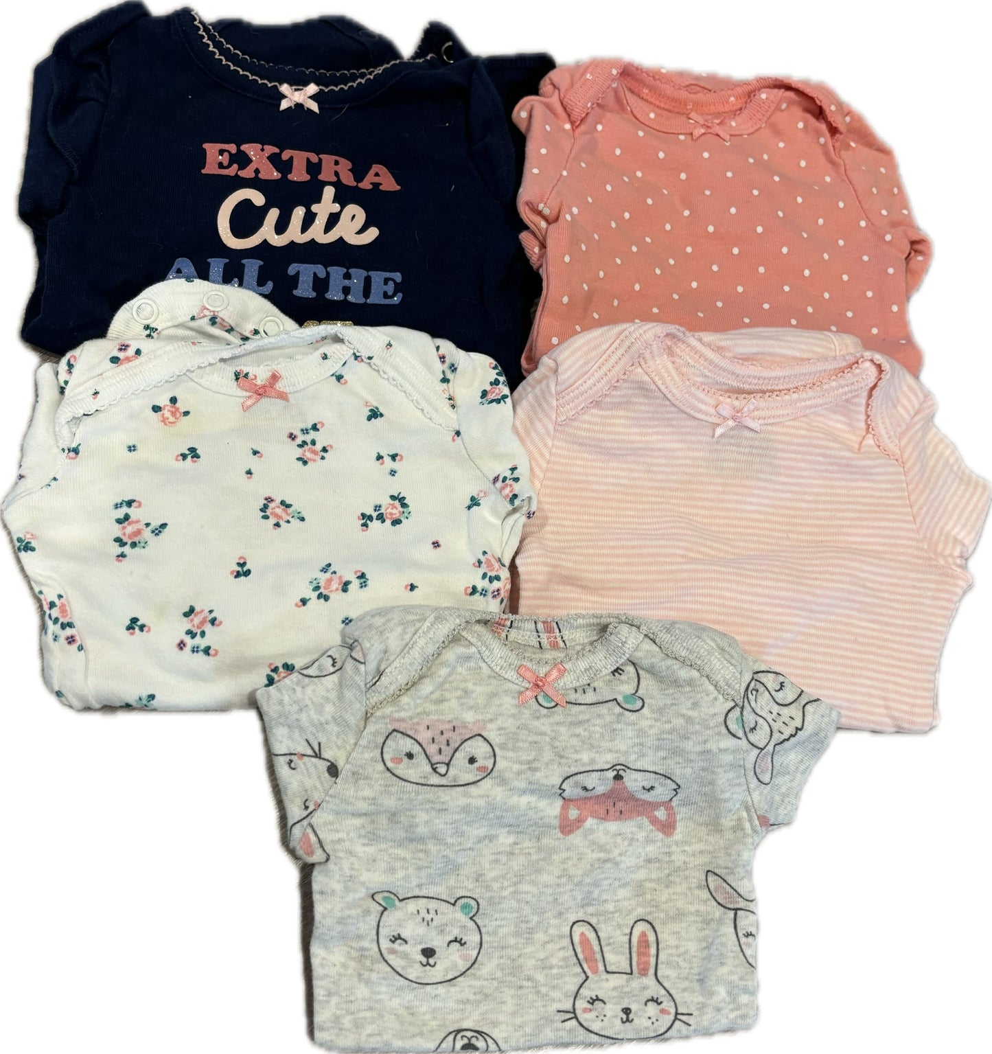 #79B (5) NB long sleeve onesies