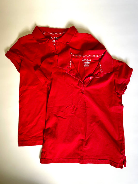 Cat & Jack Red Polo Tops, S (6/6X)