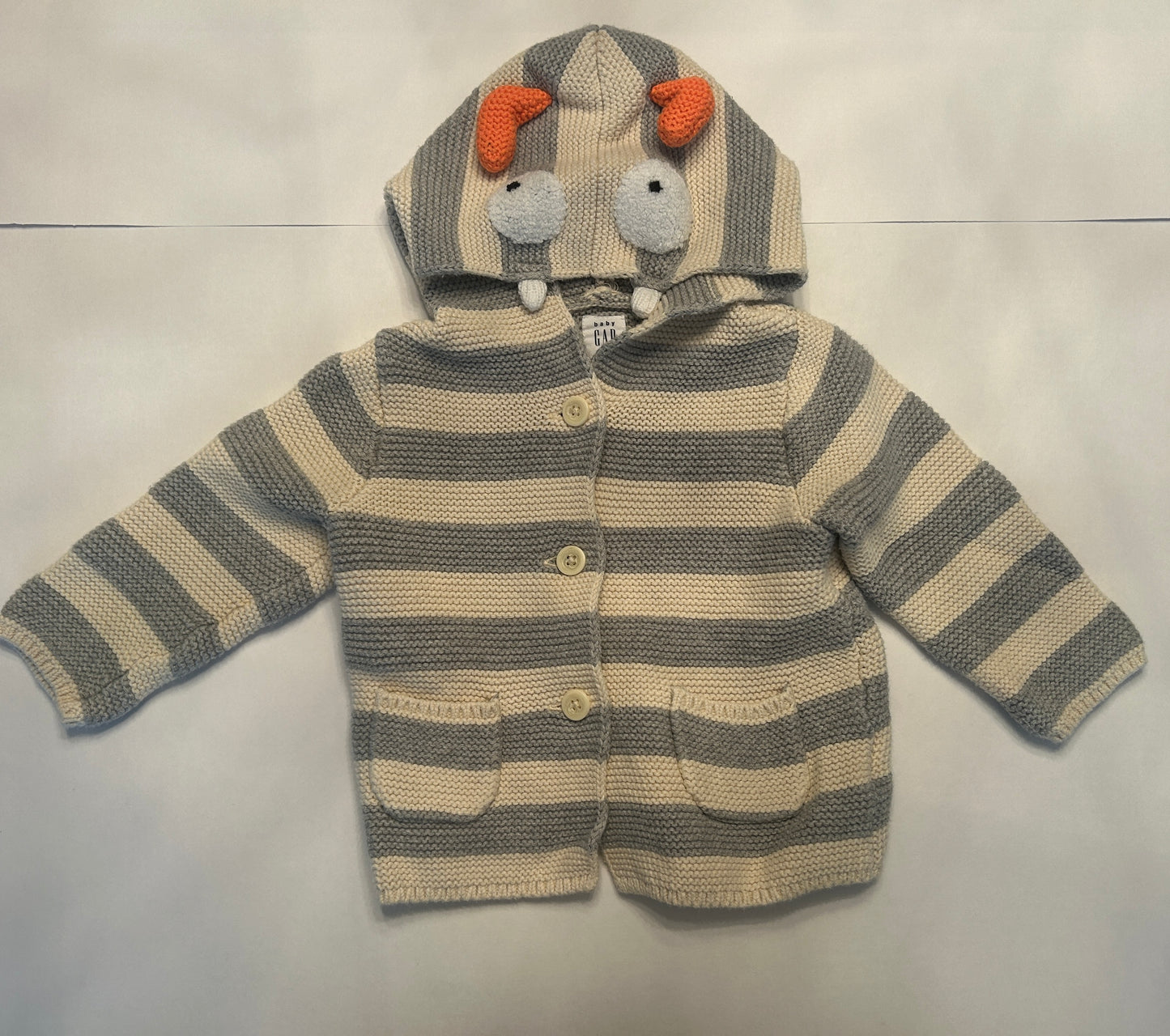 #28-Gender Neutral-6-12 Months-Gap-Monster Cardigan Sweater