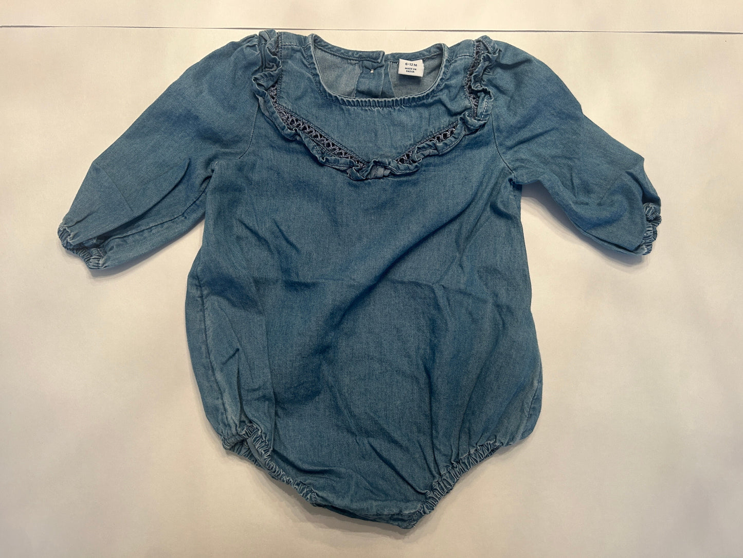 #28-Girls-6-12 Months-Old Navy-Denim Ruffle Romper