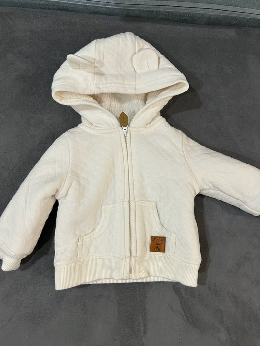 Seller 128 -REDUCED Carter's 0-3M Fleece Lined Cream Jacket