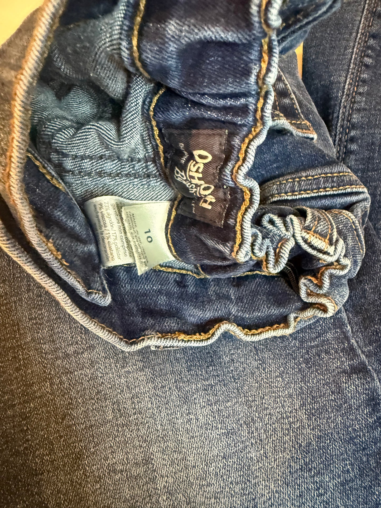 136 EUC osh Kosh size 10 adjustable waist jeans