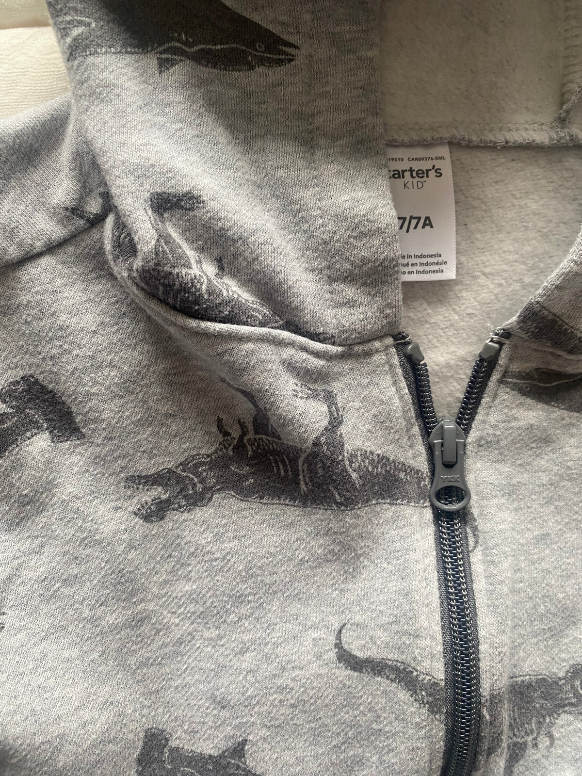 Seller 59 boys sz 7 Carter's hoodie