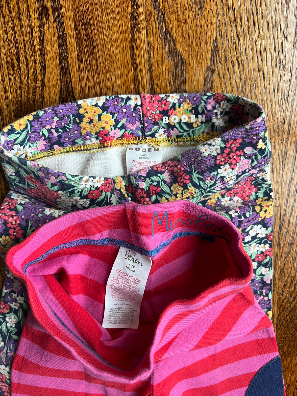 Seller #115 - Boden Girls 3-4Y Leggings Bundle (Floral + Cats), GUC