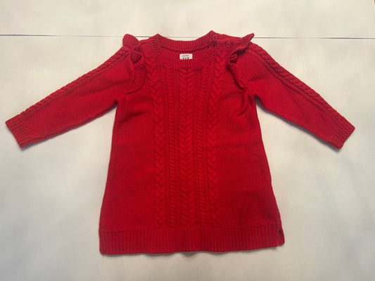 #28-Girls-6-12 Months-Gap-Red Sweater Dress