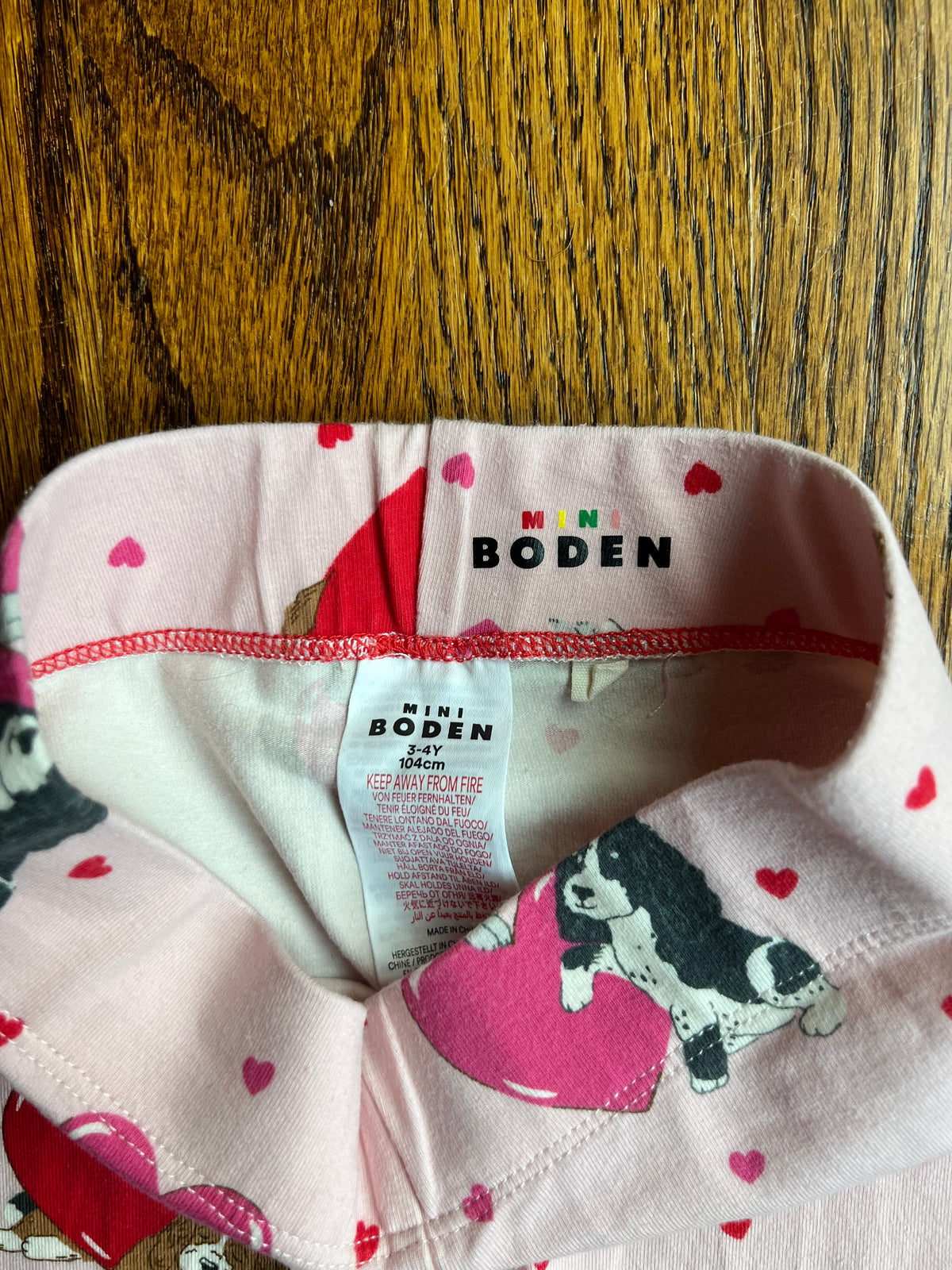 Seller #115 - Boden Girls 3-4Y Puppies/Kittens with Hearts Leggings, VGUC