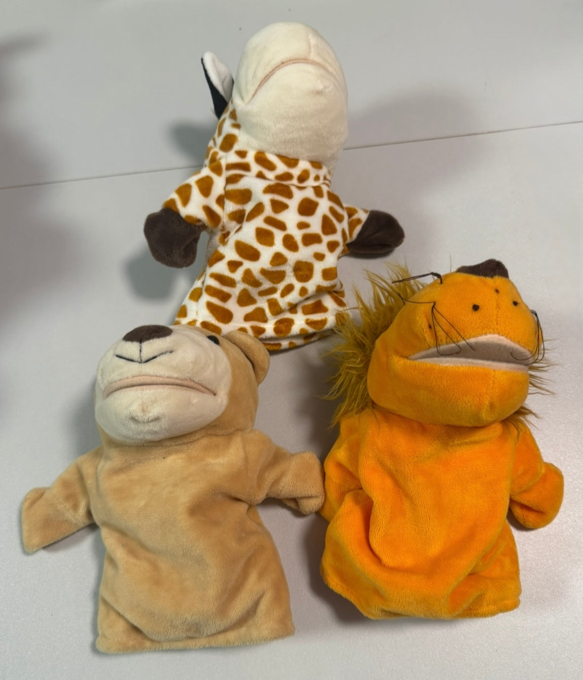 #155 3 piece animal hand puppets