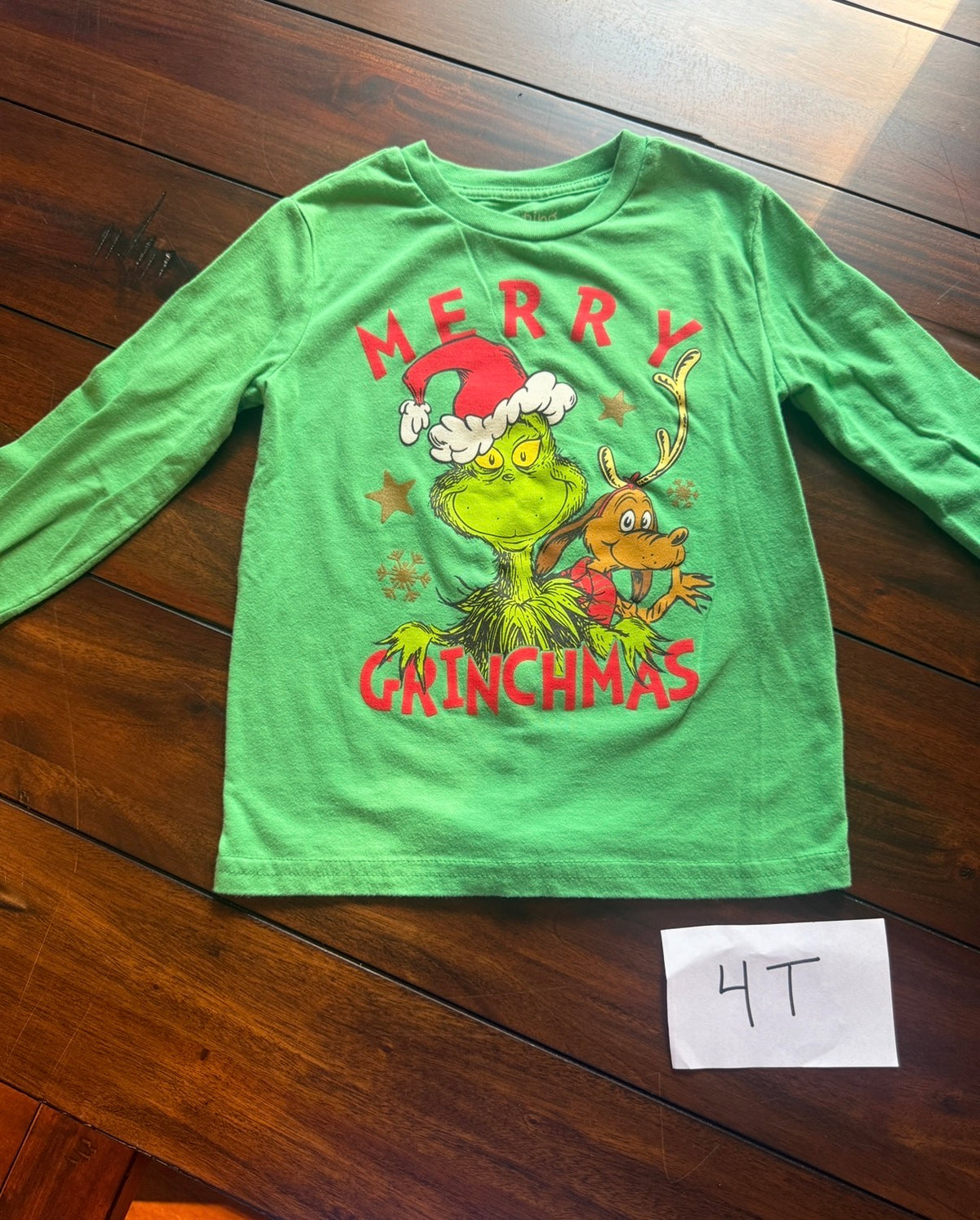 #51 Boys 4T Merry Grinchmas Shirt