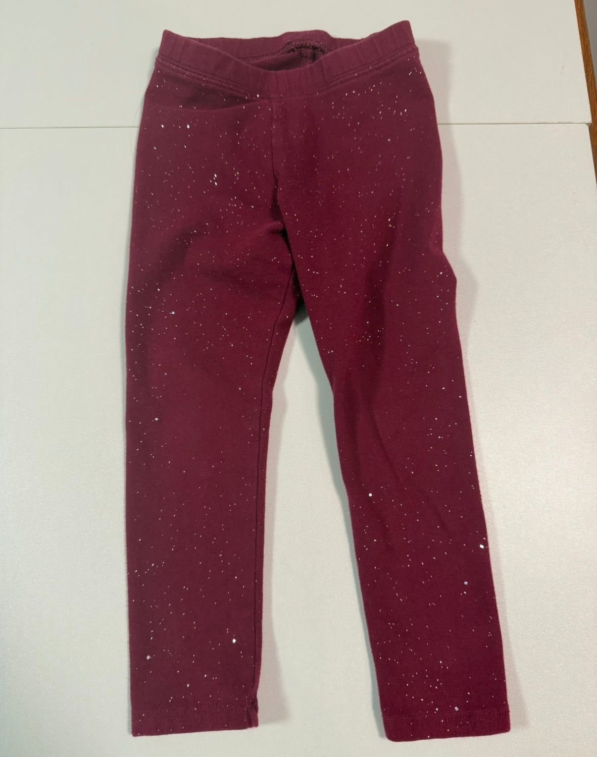 #155 3 piece Cat and Jack sparkle leggings (2 black, 1 maroon), girls size 3T