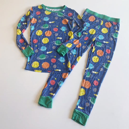 #118 | Size 9/10 | Little Sleepies Boys Planet Pajamas