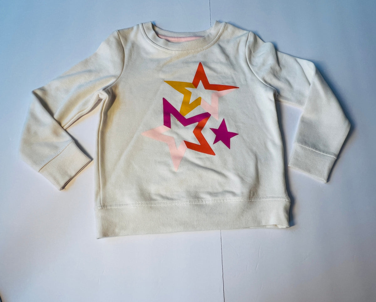 #141 Girls 4T Cat & Jack NWOT Star Sweatshirt