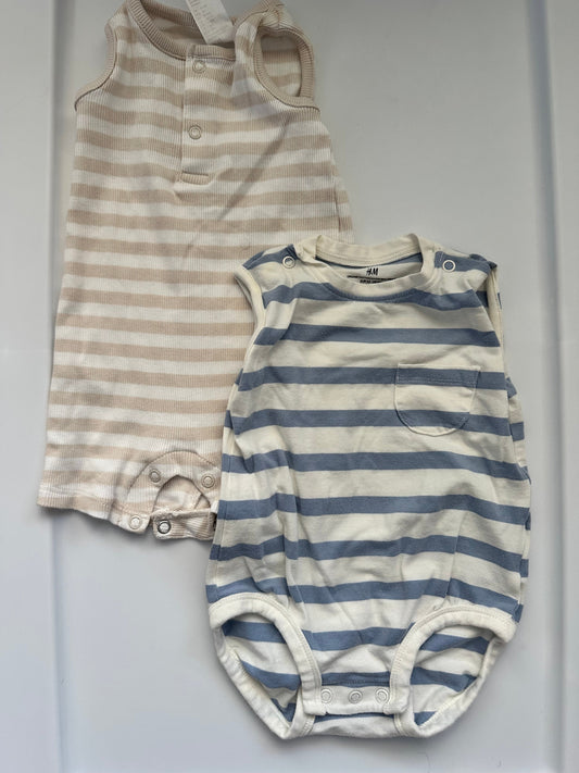 #86 h&M boys romper bundle 2-4m REDUCED