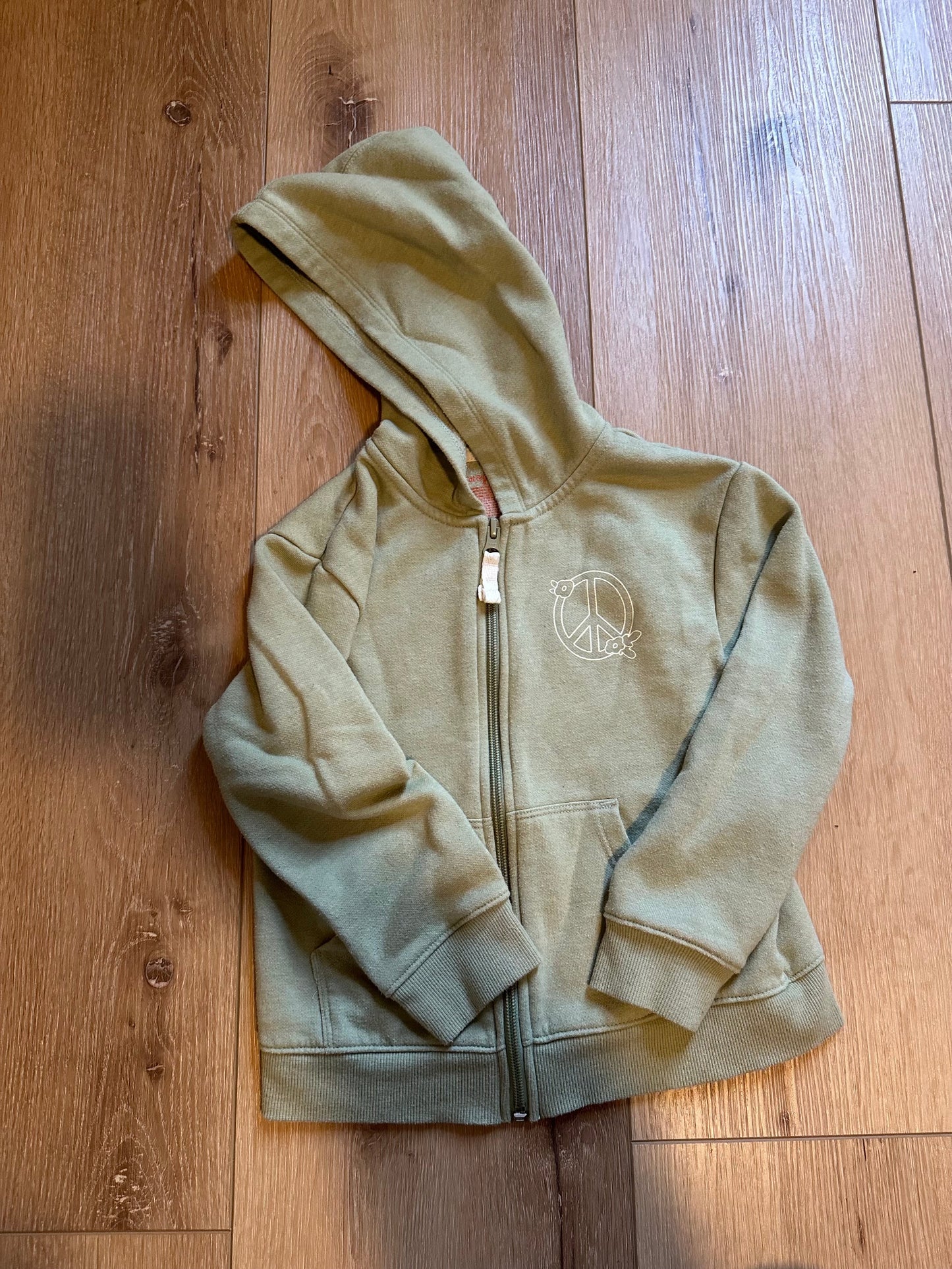 #161 Girls size XS (4/5) green full zip jacket (reduced!)