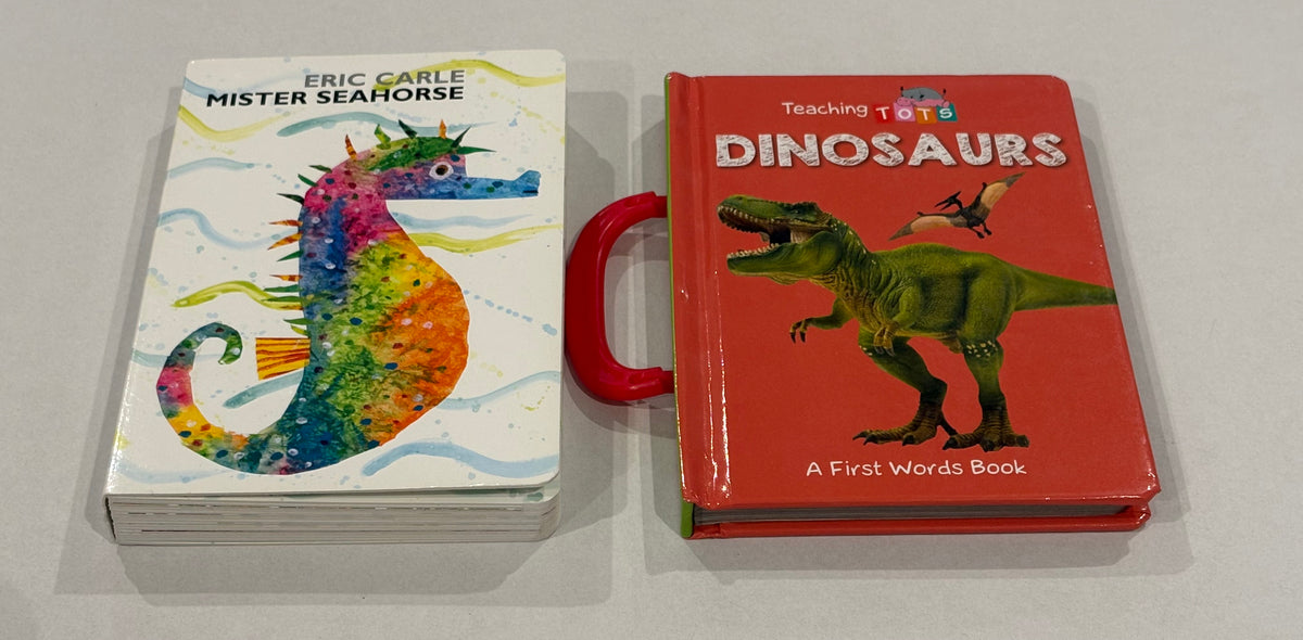 #25 Board books - mister seahorse and dinosaur