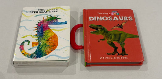#25 Board books - mister seahorse and dinosaur