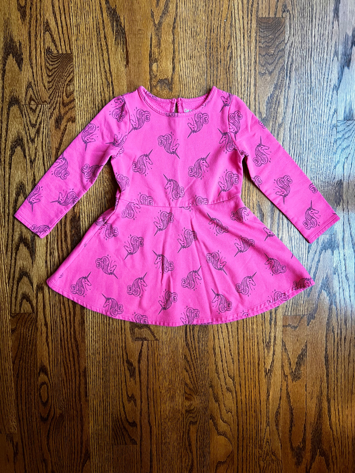 Seller #115 - Cat & Jack Girls 4T Pink Unicorns Sweatshirt Dress, VGUC