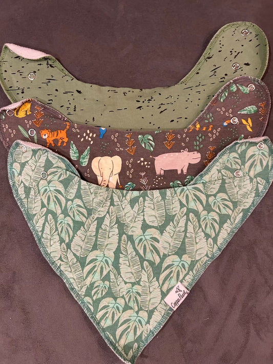Seller 128 - REDUCED Copper Pearl Bandana Bib Bundle