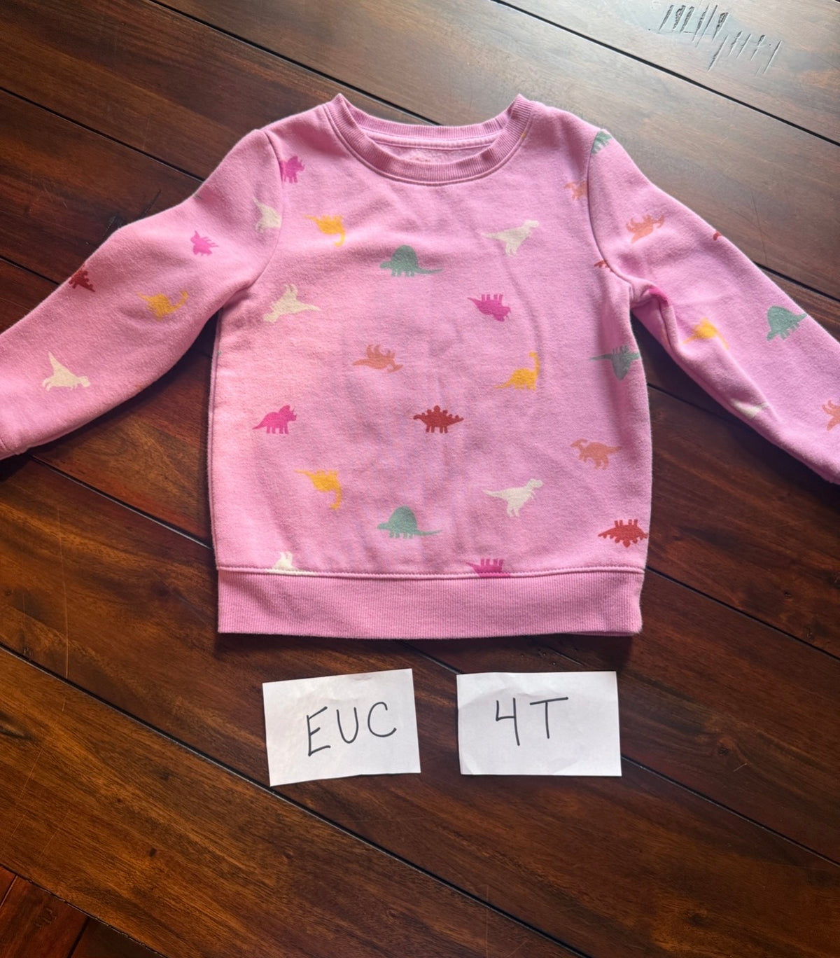 #51 Jumping Beans Girls 4T Pink Dinosaur Sweatshirt